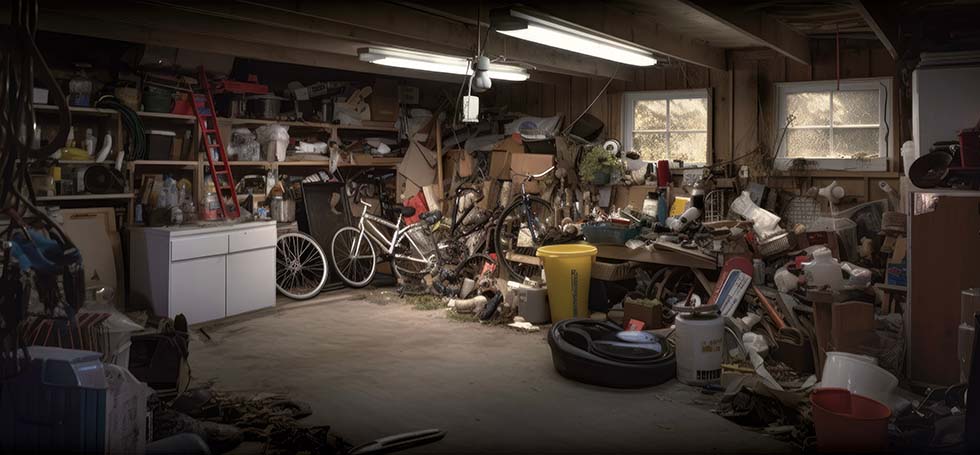 Garage full of junk